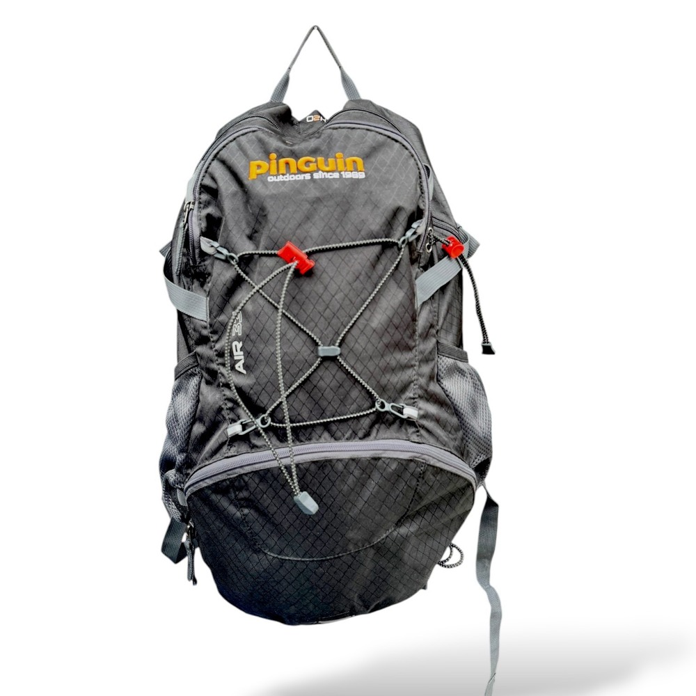 Pinguin Air 33 Hiking Backpack Black Grey Ripstop H2O Hydration Daypack HICOR